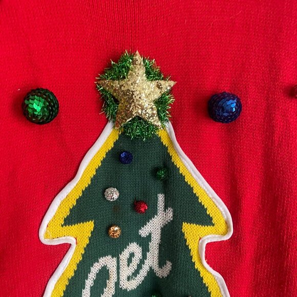 “Get Lit” Ugly Christmas Sweater 2XL - Picture 3 of 10